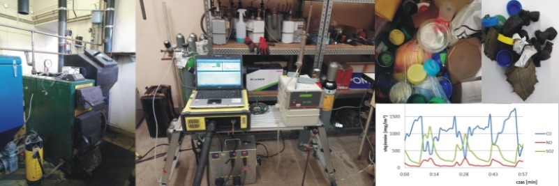 Characteristics of organie compound in the solid phase in the exhaust gas from the combustion of fuel and municipal solid waste in domestic central heating boiler
